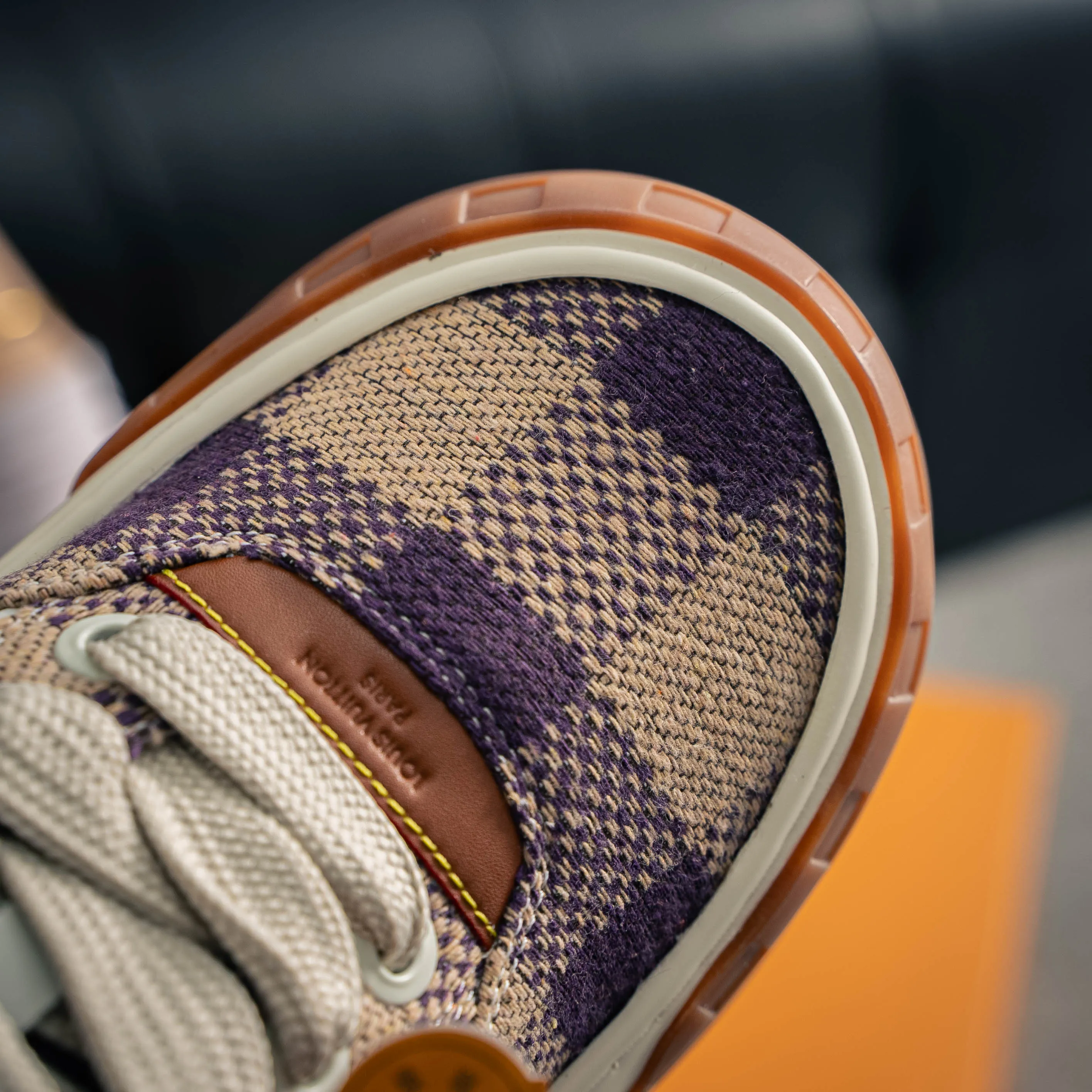 LV tilted ， Shoes，Sneakers， Shoes，Skate Shoes~~ Sneakers， LV Shoes ， Cushioning TPU Vuitton ，